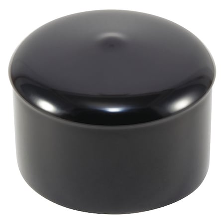 Caplugs Vinyl Cap with Flange, Black, Vinyl 400 PK VCF-2375-16 B870A11A