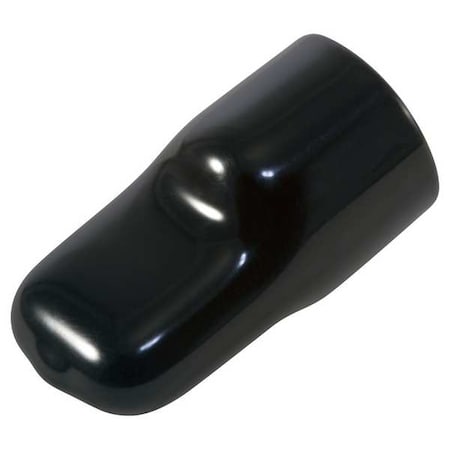 Caplugs Vinyl Flat Pull-Tab Cap, Black, Red, Vinyl 800 PK VFC-302-8 99190429