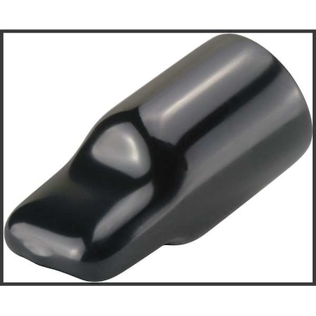 Caplugs Vinyl Flat Pull-Tab Cap, Black, Vinyl 400 PK VFC-552-12 99190465