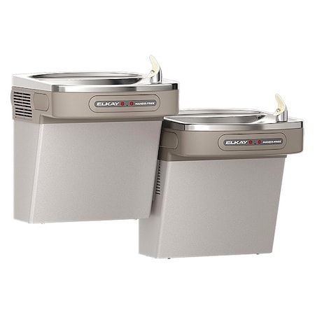 Elkay Dual Hands-free Activation Bi-level ADA Cooler Filtered Refrigerated Light Gray LZOOSTL8LC