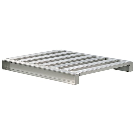 New Age Industrial Aluminum Pallet, 48 in L, 40 in W, 5 in H, 5,000 lb Dynamic 99557
