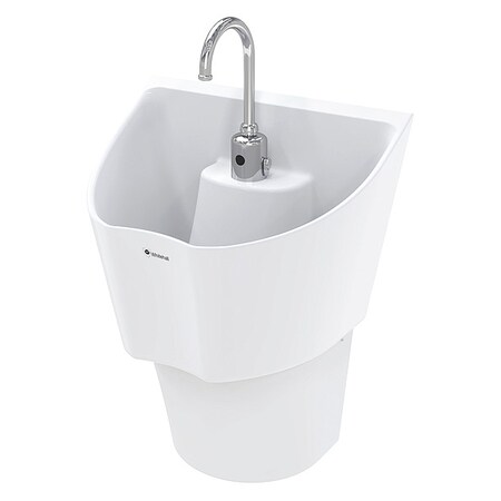 Scrub-Ware Infection Prevention Sink, 21 1/4" L Bowl 4150-SO-BAT-TE