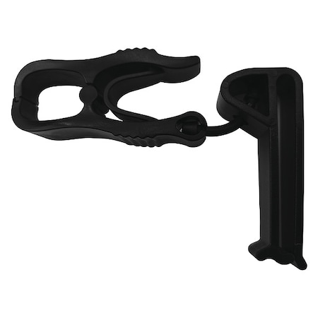 Condor GloveHolderClips, Plastic, Black, 4-3/4inL  60NK48