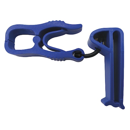Condor Glove Holder Clips, Plastic, Blue, 4-3/4 in L 60NK49