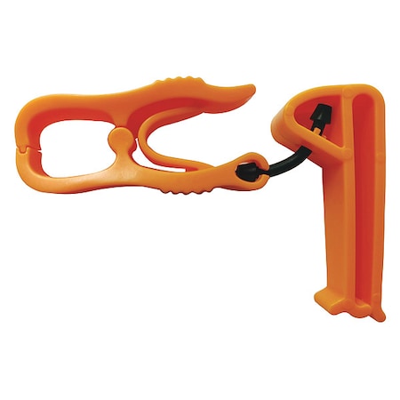 Condor Glove Holder Clips, Plastic, Orange, 4-3/4 in L 60NK50