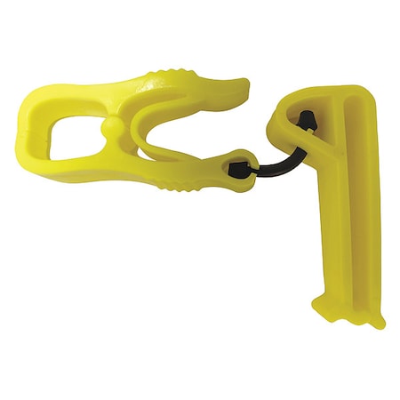 Condor GloveHolderClips, Plastic, Yellow, 4-3/4inL 60NK51