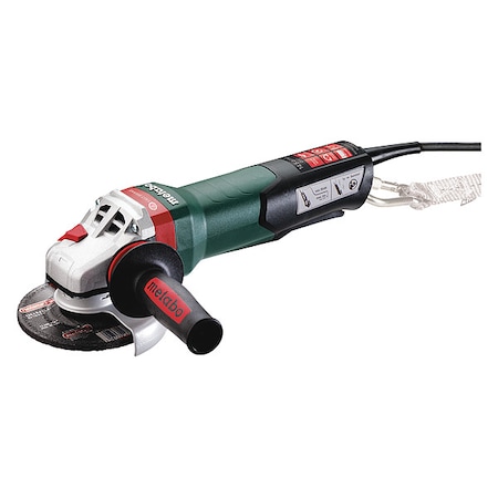 Metabo Angle Grinder, 5 in Dia, 11, 000 RPM, 14.5A WEPBA 19-125 Q DS M-BRUSH