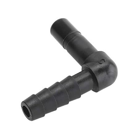 Trueseal Barbed Fitting Adapter, 3/8 in Tube Size, PVDF, Black FB6TEB6