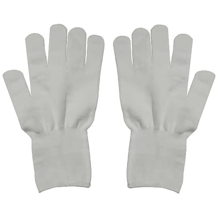 Condor Glove Liners, Acrylic, 9 1/2 in Length, 34 g, White, Size Universal , 1 PR 60NM34