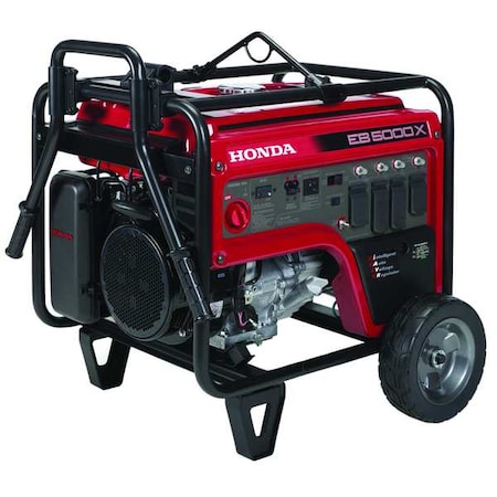 Honda Portable Generator, Gasoline, 4,500 W Rated, 5,000 W Surge, Recoil Start, 120/240V AC EB5000XAN2