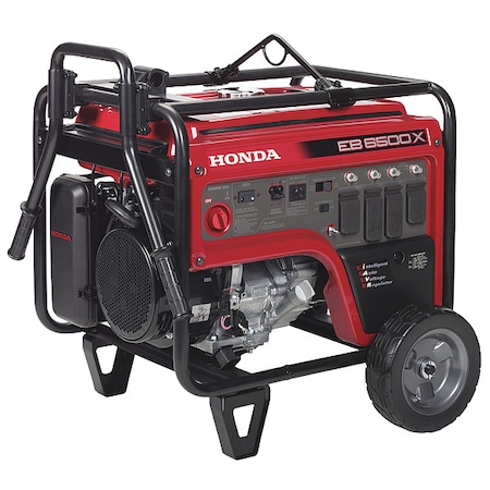 Honda Portable Generator, Gasoline, 5,500 W Rated, 6,500 W Surge, Recoil Start, 120/240V AC EB6500XAN2