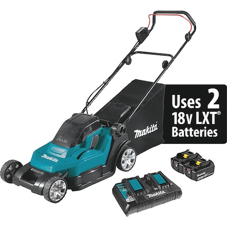 Makita 36V (18V X2) LXT 17" Residential Mower Kit (5.0Ah) XML05PT
