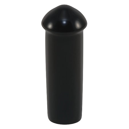 Caplugs Vinyl Cap with Flange, Black, Vinyl 1000 PK VCF-218-16 99190269