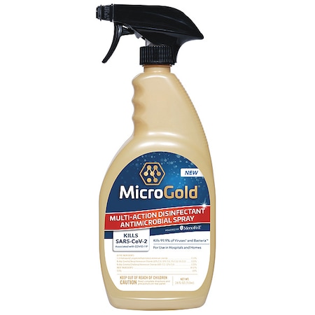 Microgold Multi-Action Disinfectant Antimicrobial Spray, Trigger Spray Bottle, Unscented, 6 PK MG0094