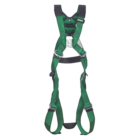 Msa Safety V-FORM(TM) Safety Harness Fall Protection Harness, Standard (M/L), 400 lb, Quick-Connect Chest/ 10207680