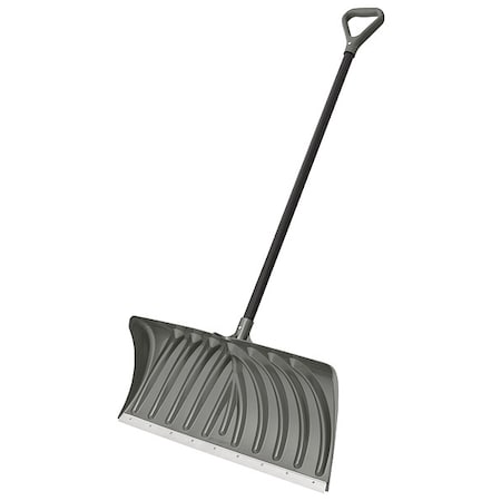 Zoro Select Snow Shovel, 27 in W x Steel Blade, 44 in L Steel Handle SP2750