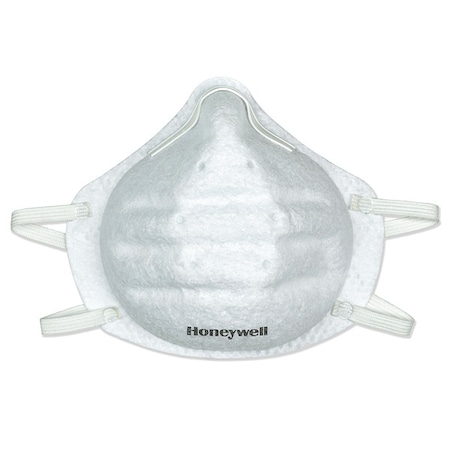 Honeywell Disposable Respirators, N95, Molded, Dual, Non-Adjustable, Metal Nose Clip, Universal DC301N95BX