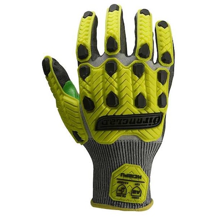 Ironclad Performance Wear Mechanics Gloves, Thermoplastic Rubber Back, High-Visibility Yellow, 3XL (12) KCi2PU-07-XXXL