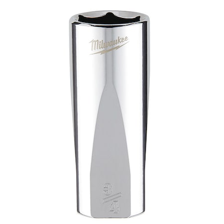 Milwaukee Tool 3/8 in. Drive 3/4 in. SAE 6-Point Deep Socket with FOUR FLAT Sides 45-34-7500