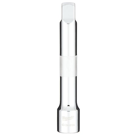 Milwaukee Tool Socket Extension, 1 pcs, Chrome, 5 in L 43-24-9104