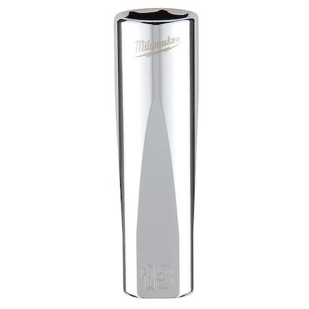 Milwaukee Tool 3/8 in. Drive 13mm Metric 6-Point Deep Socket with FOUR FLAT Sides 45-34-0013