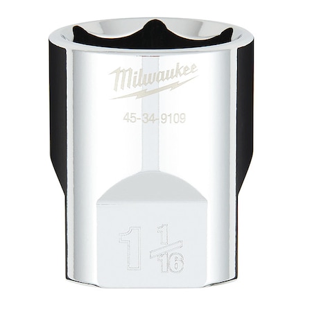 Milwaukee Tool 1/2 in. Drive 1-1/16 in. SAE 6-Point Socket with FOUR FLAT Sides 45-34-9109
