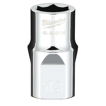 Milwaukee Tool 1/2 in. Drive 13mm Metric 6-Point Socket with FOUR FLAT Sides 45-34-9114