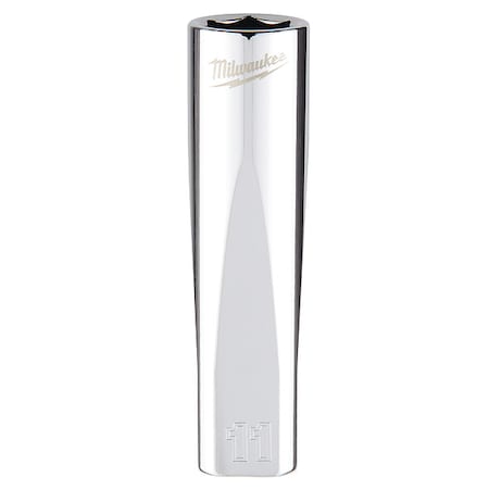 Milwaukee Tool 3/8 in. Drive 11mm Metric 6-Point Deep Socket with FOUR FLAT Sides 45-34-9094