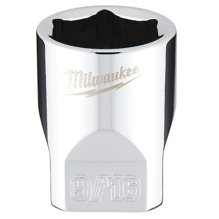 Milwaukee Tool 1/4 in. Drive 9/16 in. SAE 6-Point Socket with FOUR FLAT Sides 45-34-9010