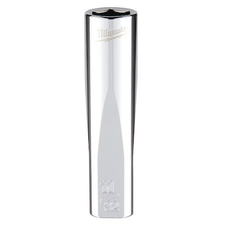 Milwaukee Tool 1/4 in. Drive 11/32 in. SAE 6-Point Deep Socket with FOUR FLAT Sides 45-34-9017