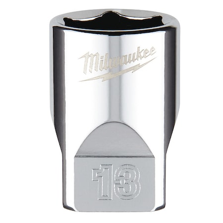 Milwaukee Tool 1/4 in. Drive 13mm Metric 6-Point Socket with FOUR FLAT Sides 45-34-9039