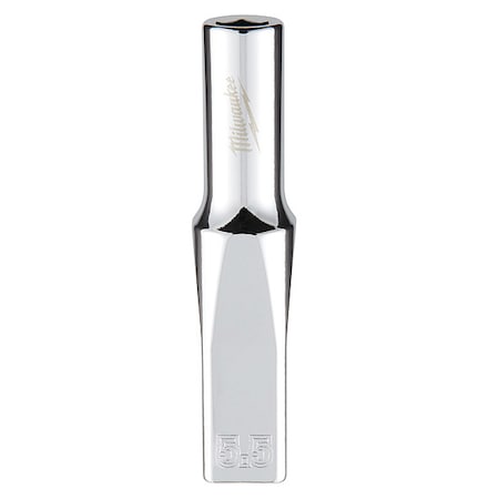 Milwaukee Tool 1/4 in. Drive 5.5mm Metric 6-Point Deep Socket with FOUR FLAT Sides 45-34-9043