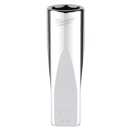 Milwaukee Tool 1/4 in. Drive 11mm Metric 6-Point Deep Socket with FOUR FLAT Sides 45-34-9049