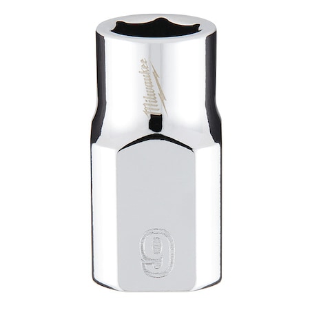 Milwaukee Tool 3/8 in. Drive 9mm Metric 6-Point Socket with FOUR FLAT Sides 45-34-9079