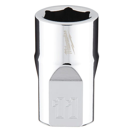 Milwaukee Tool 3/8 in. Drive 11mm Metric 6-Point Socket with FOUR FLAT Sides 45-34-9081