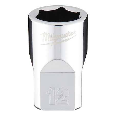 Milwaukee Tool 3/8 in. Drive 12mm Metric 6-Point Socket with FOUR FLAT Sides 45-34-9082