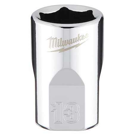 Milwaukee Tool 3/8 in. Drive 13mm Metric 6-Point Socket with FOUR FLAT Sides 45-34-9083