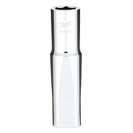 Milwaukee Tool 1/2 in. Drive 13mm Metric 6-Point Deep Socket with FOUR FLAT Sides 45-34-9137