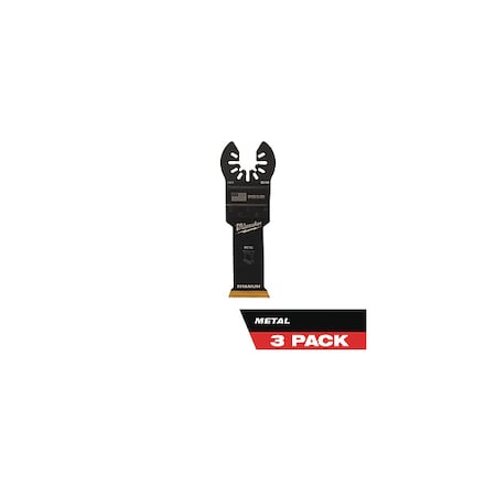 Milwaukee Tool 1-1/8 in. OPEN-LOK TITANIUM ENHANCED Metal-Cutting Oscillating Multi-Tool Blade (3 pk) 49-25-1253