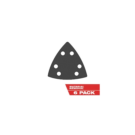 Milwaukee Tool 3-1/2 in. 180 Grit Triangle Sandpaper (6 pk) 49-25-2180