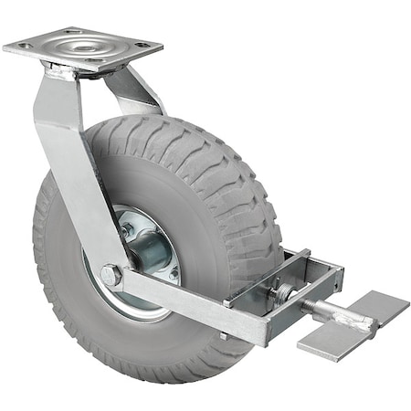 Albion Plate Caster, Swivel, Rubber, 7 1/4"H 16SV10628SF