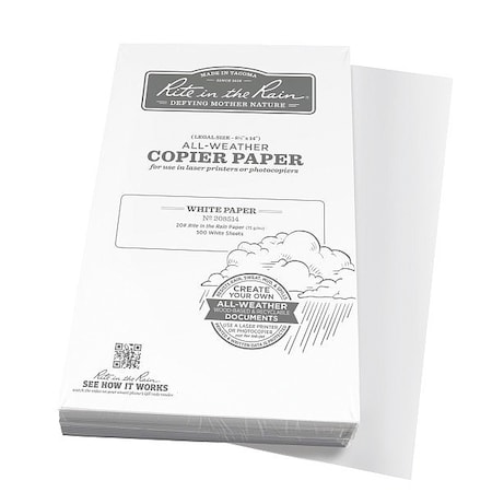 Rite In The Rain Waterproof Laser Paper, 20 lb, PK500 208514