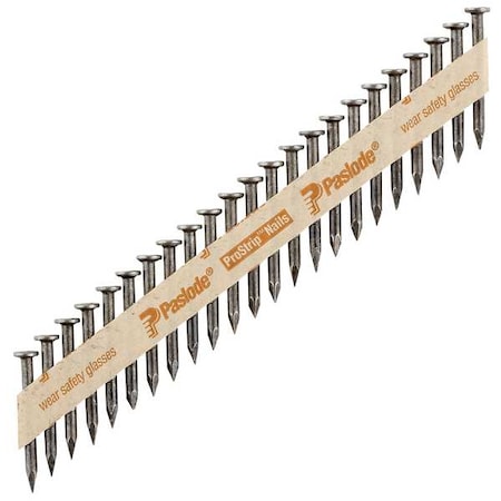 Paslode Collated Metal Connector Nail, 1-1/2 in L, Not Applicable, Brite, Flat Head, Straight, 1000 PK 650646