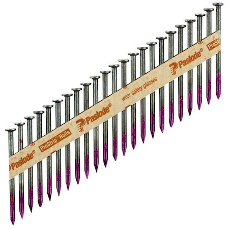 Paslode Collated Metal Connector Nail, 2-1/2 in L, Not Applicable, Brite, Flat Head, Straight, 2500 PK 650199