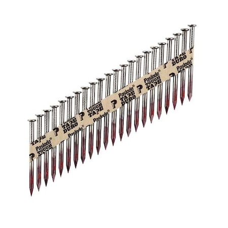 Paslode Collated Metal Connector Nail, 2-1/2 in L, Not Applicable, Brite, Flat Head, Straight, 2500 PK 650027