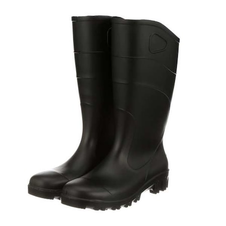 Heartland Footwear Unisex Rubber Boots, Plain Toe, 15 in Height, Black, 7 45566-07