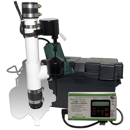 Zoeller Battery Backup Sump Pump, 6 ft, 12V DC 507-0005