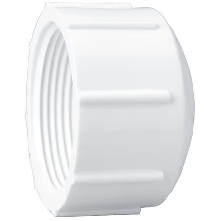 Westlake Pipe & Fittings Cap, 1/2 in, Schedule 40, FNPT, PVC 448005BC