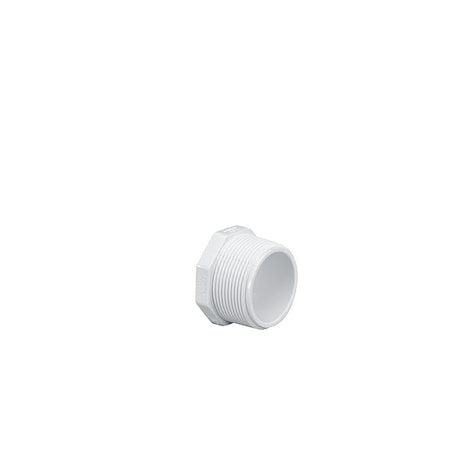 Westlake Pipe & Fittings Plug, 1 1/2 in, Schedule 40, MNPT, White 450015BC