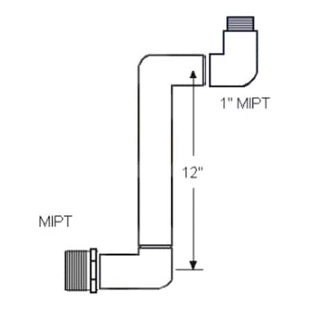 Westlake Pipe & Fittings Swing Joint, 1 in, Schedule 40, White G132212